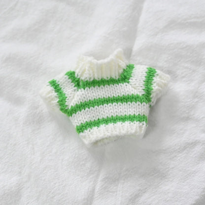 Labubu Striped Sweater Outfit - Matching Hat Pendant, Customizable Doll Accessories