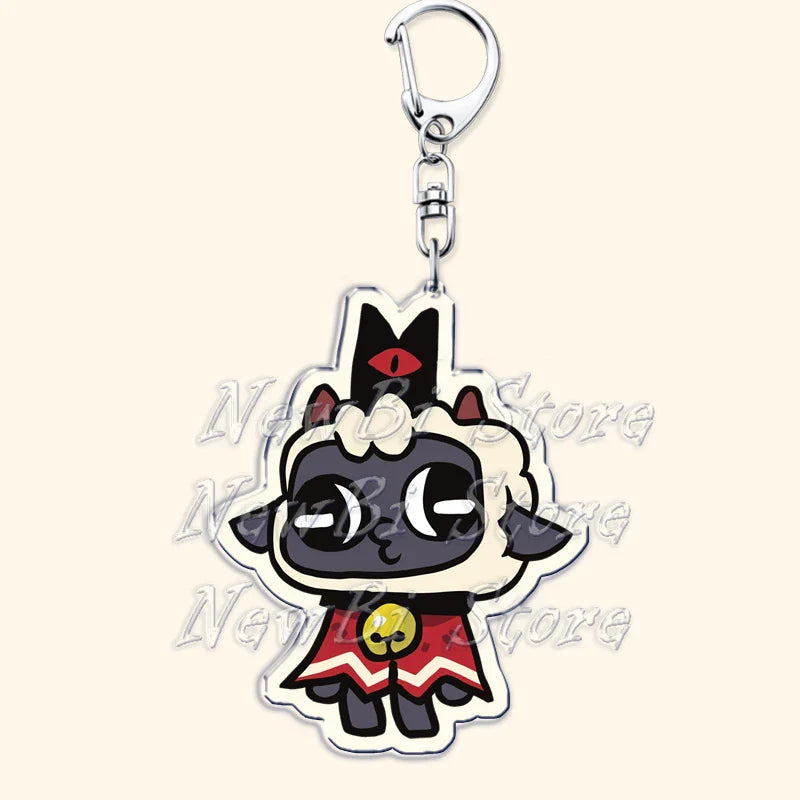 Funny Dark Video Game Sheep Keychain – Cute Lamb & Goat Bag Accessory Gamer Gift