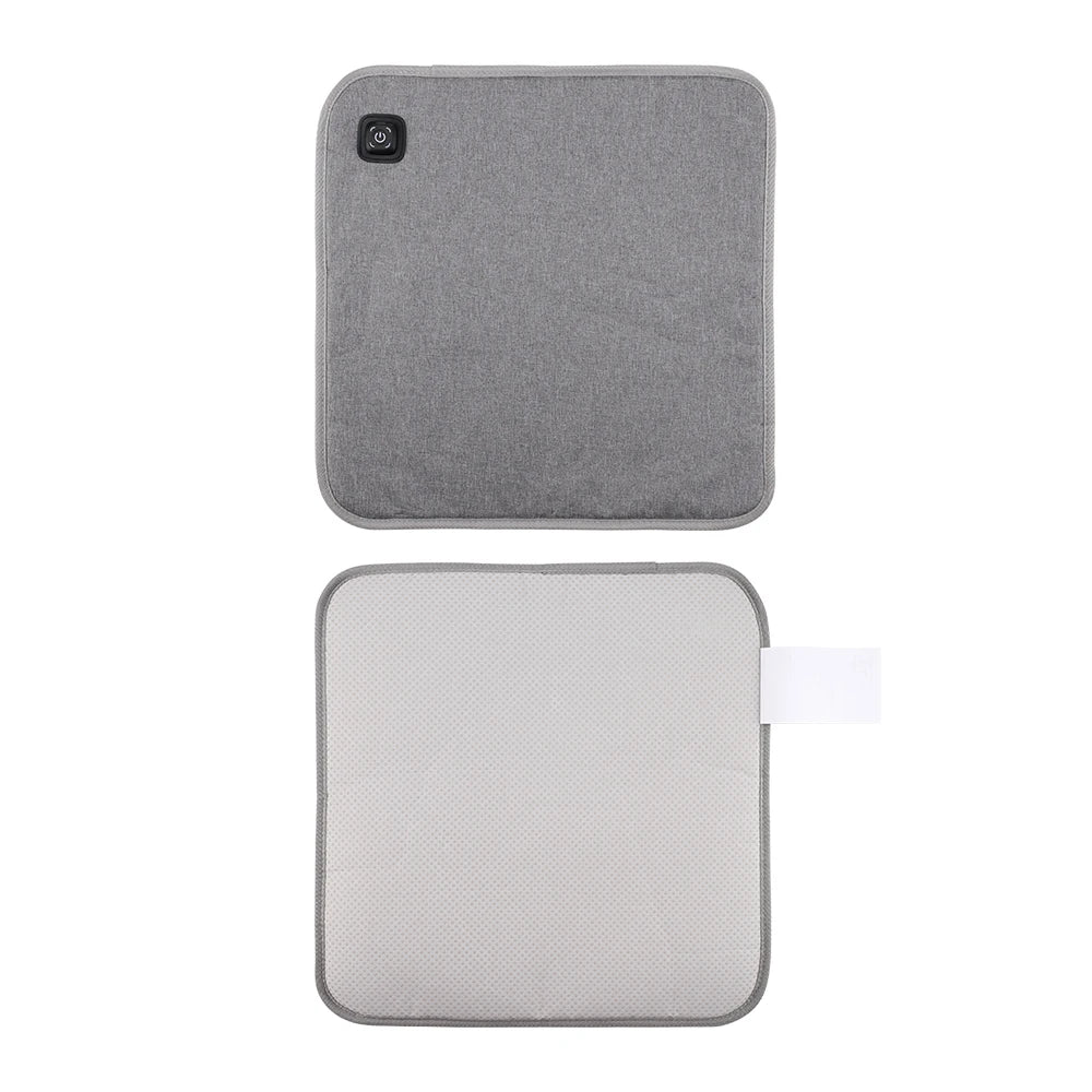 Electric Heated Seat Cushion 43x43cm / 43x90cm – 3-Temperature Adjustable Heating Mat for Office, Camping & Chair Backrest