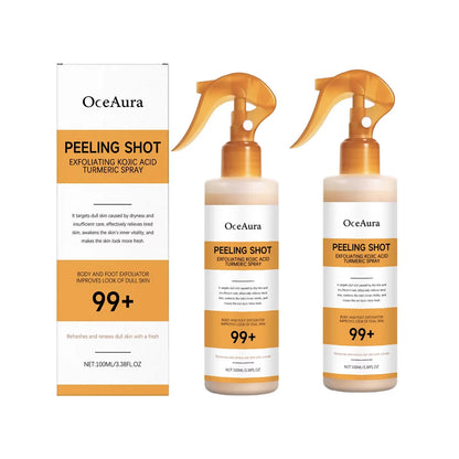Kojic Acid Turmeric Spray & Serum - Exfoliating Hydrating Skin Care Treatment for Smooth, Nourished Skin
