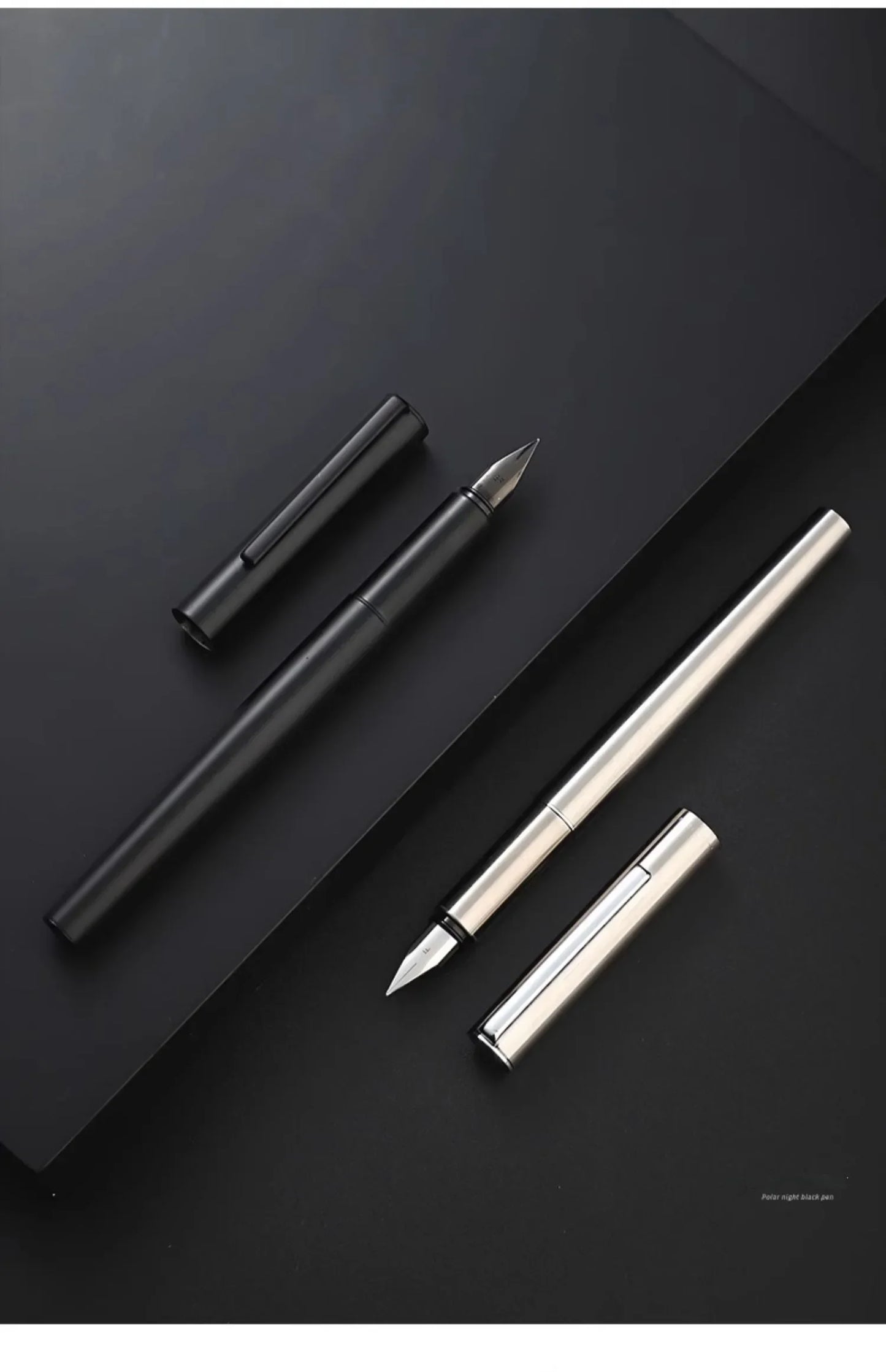 Jinhao 35 Fountain Pen — All-Steel Luxury EF/F Nib for Calligraphy, Writing, Office & School Supplies