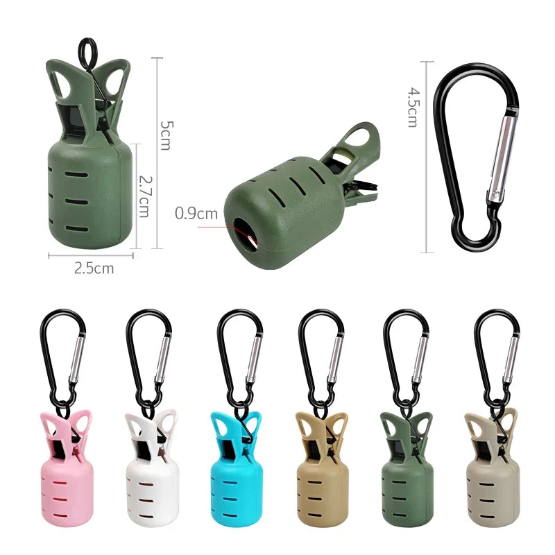 Squid Jig Bait Protector Kit - 6-Piece Octopus Egi Hook Covers with Carabiner