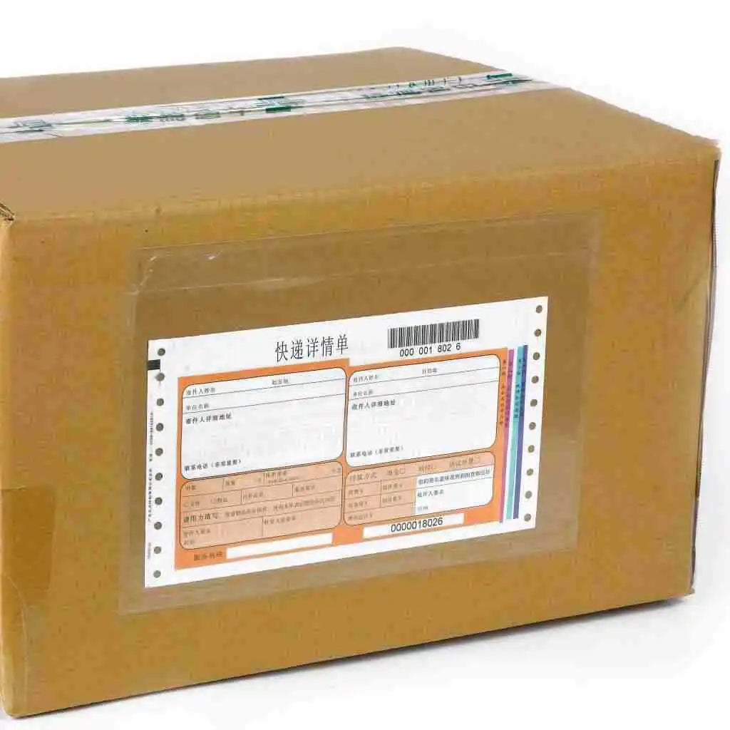 30PCS Clear Self-Adhesive Packing List Envelopes - Top Loading Shipping Label Plastic Pouches, Invoice Enclosed