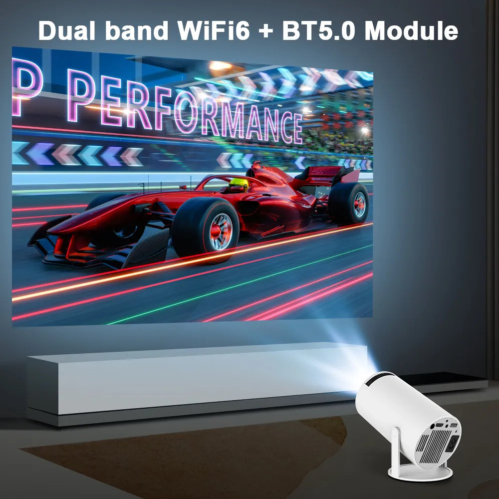 Transpeed 4K Projector with Android 11, Dual Wifi6, and BT5.0 - 200 ANSI Allwinner H713, 1080P HD 1280x720P, Portable Home and Outdoor Cinema Projector