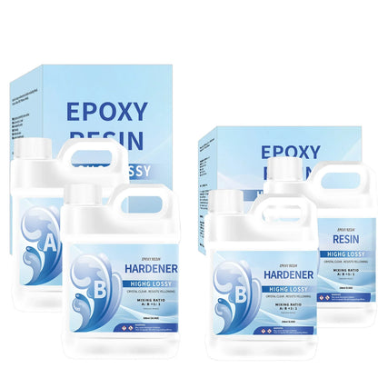 500/1000ml AB Epoxy Resin Glue Set – 1:1 High Adhesive Crystal Clear Resin for Jewelry Making & DIY Crafts