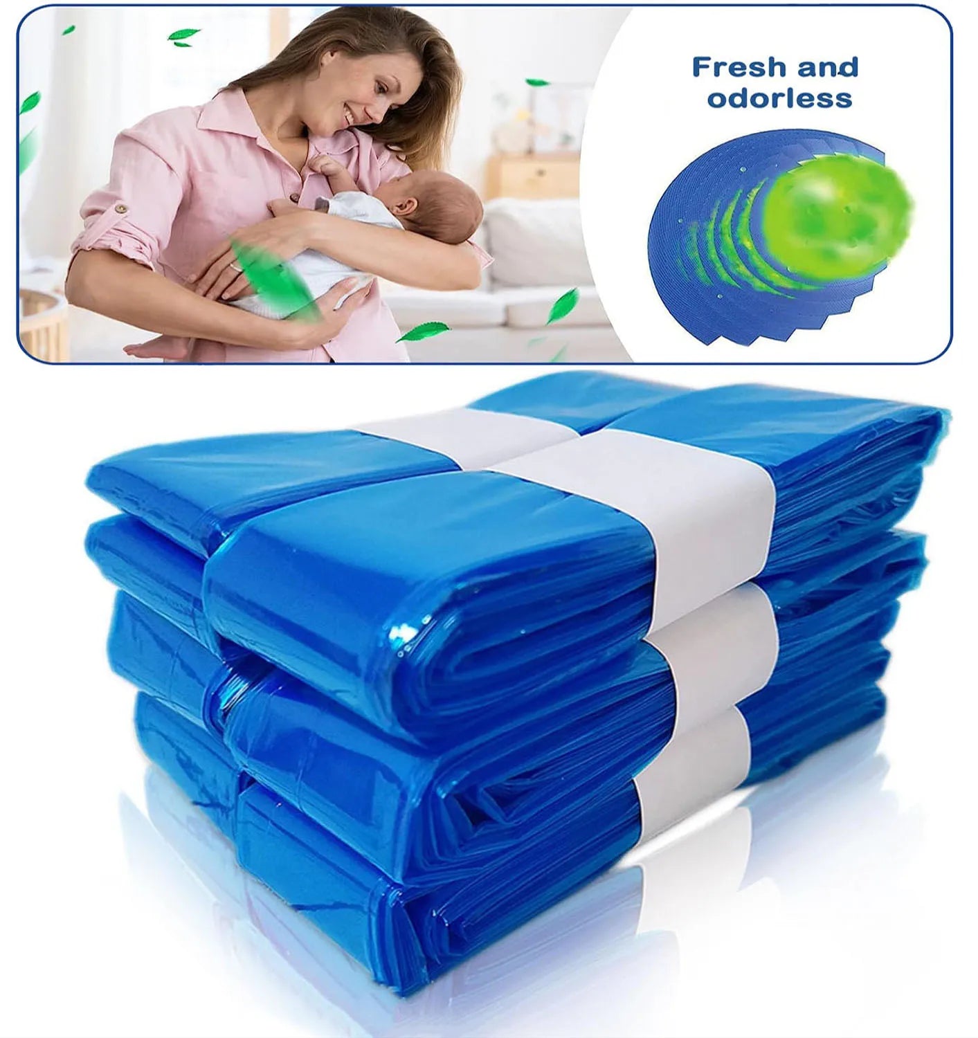 3/6/12 Refill Bags for Baby Diapers – Replacement Liners for Angelcare, Sangenic & Tommee Tippee Trash Buckets