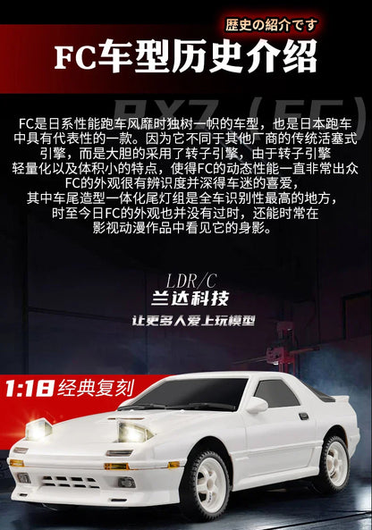 1:18 Skymaker AE86 & RX-7 FC RC Drift Cars with 2.4G Remote, ESP Gyroscope & LED Lights – Mini Racing Toy Cars