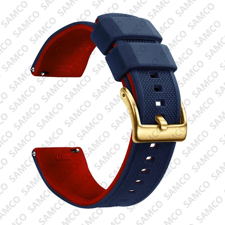 Premium Silicone Watch Band – Quick Release Rubber Strap, 18mm 20mm 22mm Replacement Watchband