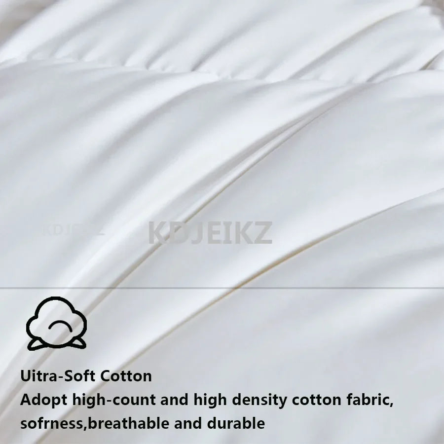 KDJEIKZ Winter Cotton Goose Down Quilt – Five-Star Hotel Duvet, Super Soft & Fluffy for Queen, King & Full Size, All-Season Blanket