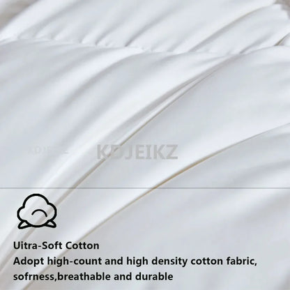 KDJEIKZ Winter Cotton Goose Down Quilt – Five-Star Hotel Duvet, Super Soft & Fluffy for Queen, King & Full Size, All-Season Blanket
