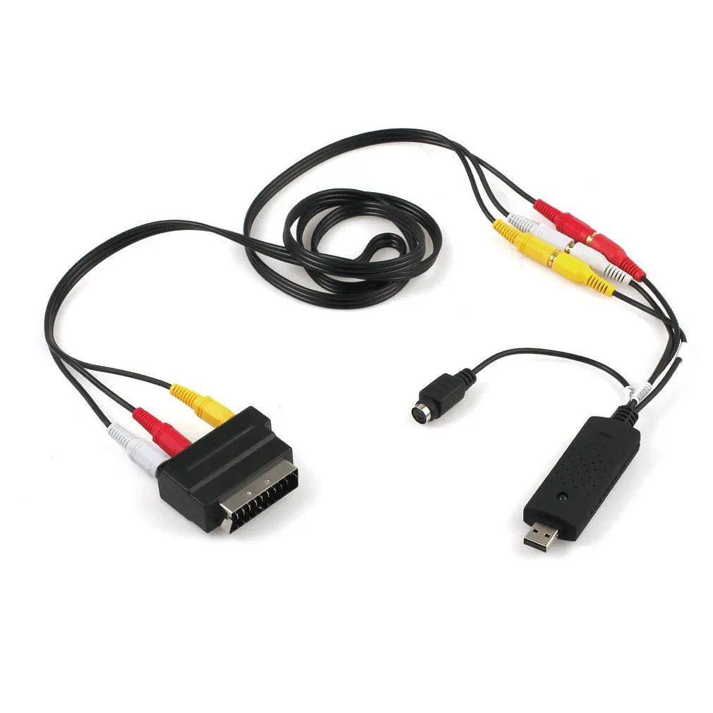 USB 2.0 VHS to DVD Video Converter – Capture Analog Video to Digital Format for IPTV, Audio, and Gaming