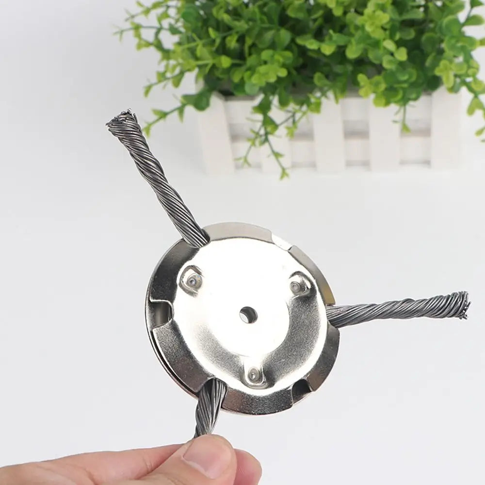 6 Inch Universal Steel Wire Weed Brush Head – Lawn Mower Trimmer Disc for Grass, Moss & Rust Removal Garden Cleaning Tool