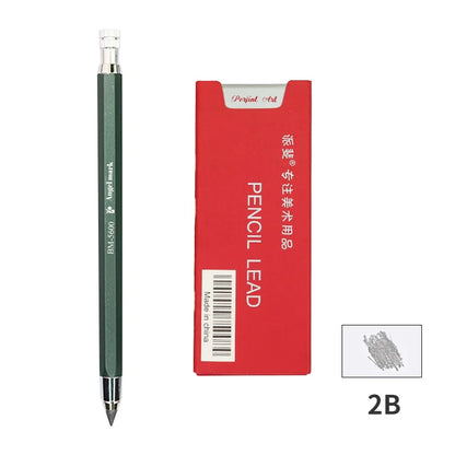5.6mm Mechanical Pencils & Charcoal Graphite Lead – Soft, Medium & Hard HB to 14B Sketch Drawing Core