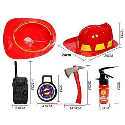 Kids Firefighter Costume – Halloween Sam Fireman Uniform Role Play Outfit for Boys Party & Cosplay Gift