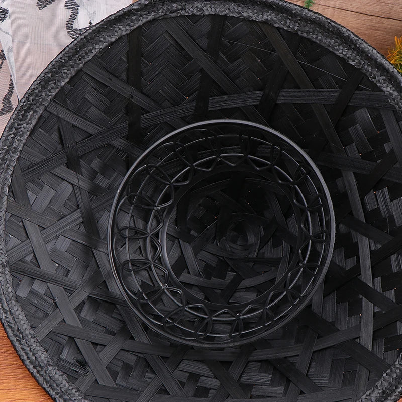 Samurai Straw Ninja Hat — Asian Bamboo Conical Cosplay Cap, Japanese Rice Farmer Party Decorative Hat