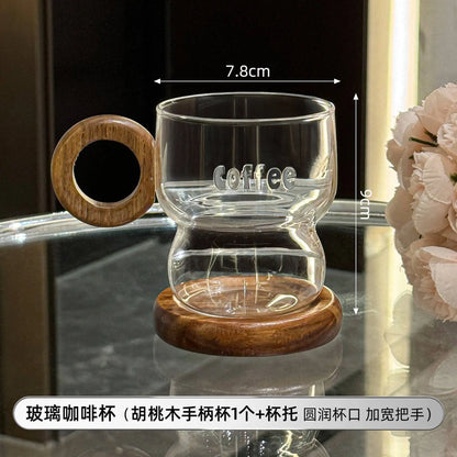 American-Style Transparent Glass Cup – Coffee, Juice & Cold Drink Mug for Home & Office