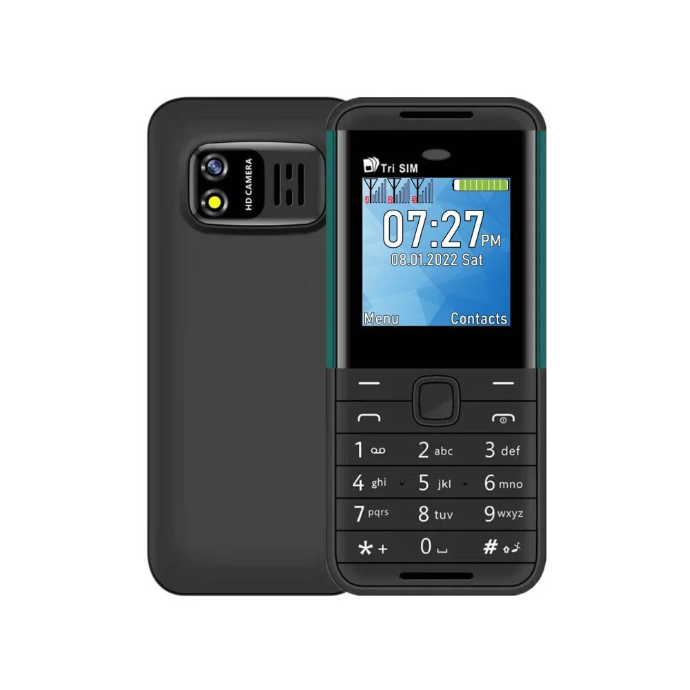SERVO BM5310 Mini Mobile Phone — 3 SIM Card, 3-Standby, Auto Call Recorder, Bluetooth, Speed Dial & Magic Voice, 1.3" Compact Phone