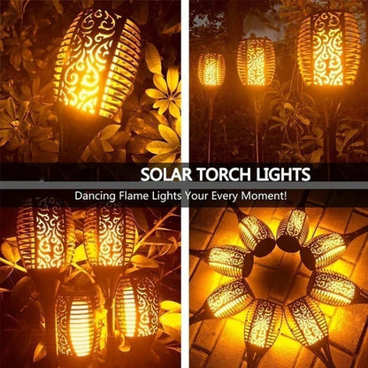 Solar Flame Torch Lights: Flickering Waterproof Outdoor Garden Decoration - Lawn Path Yard Patio Floor Lamps in 1/2/4/6/8/10Pcs
