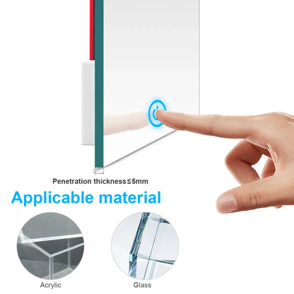 Dimmable Home Lighting Touch Switch - 12V Bathroom Smart Mirror Touch Sensor Control Switch - CCT Adjustable, Compatible with 1-5mm Glass