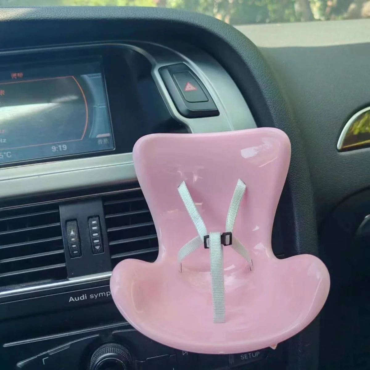 Labubu Car Doll Safety Seat – Kawaii Plush Aromatherapy Air Freshener for Ob11 & Dolls up to 18cm