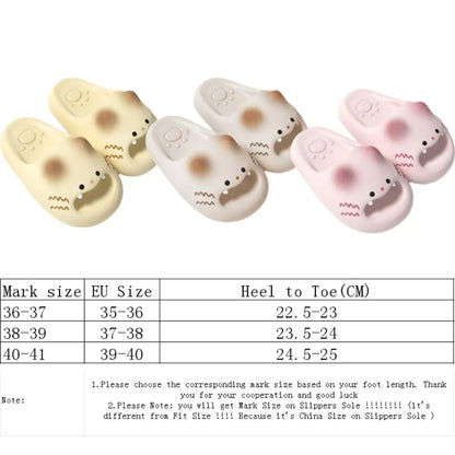 Women's Cat Paw Slippers - Waterproof Closed-Toe Soft Anti-Slip Home Shoes