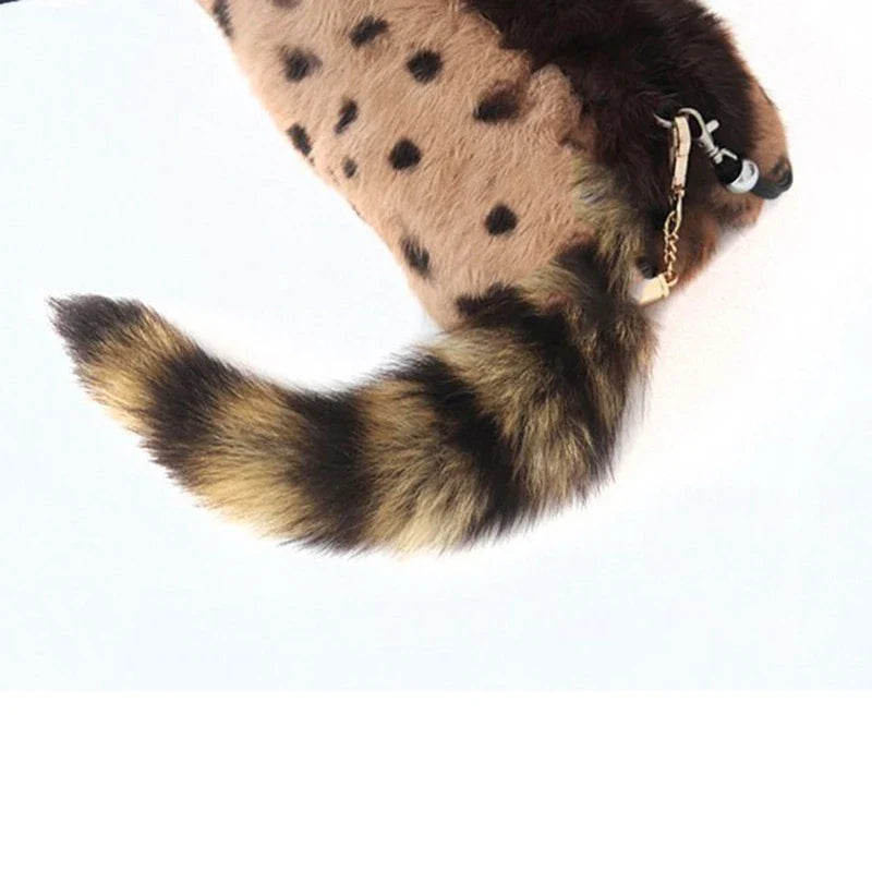 Raccoon Tail Keychain — Creative Coat Tail Key Ring Chain, Unique Gift for Men