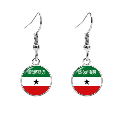 South & North America Flag Earrings - Patriotic Country Pride Drop Dangle Jewelry Gifts for Women