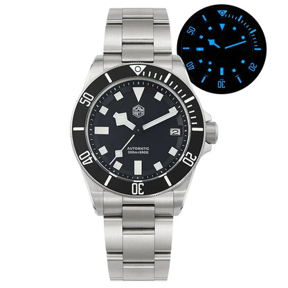 San Martin SN0121T Titanium Diving Watch – NH35 Automatic, Grade 2 Titanium, 120-Click Bezel, 300M Waterproof Wristwatch