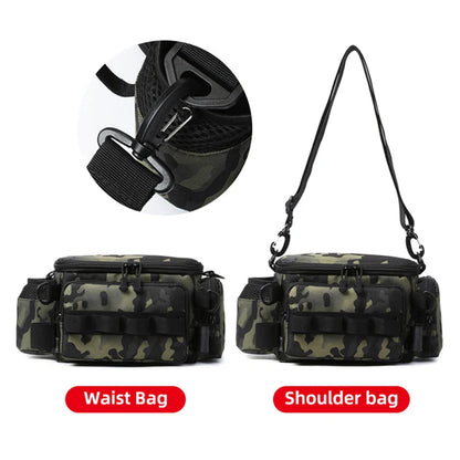 Fishing Tackle Bags Waist Fanny Pack – Utility Storage for Fishing Lures, Line Box | Outdoor Camping Shoulder Crossbody Bag