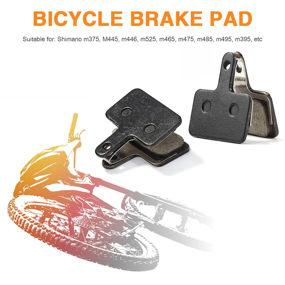 MTB and Road Bike Disc Brake Pads for SHIMANO M375 M445 M446 – Resin and Semi-Metallic, Available in 5/10/15/20/25/30 Pairs
