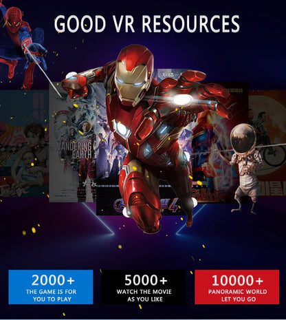 Original J60 4K Wireless VR Glasses – Stereo 3D Virtual Reality Headset for Smartphones Up to 6.7"