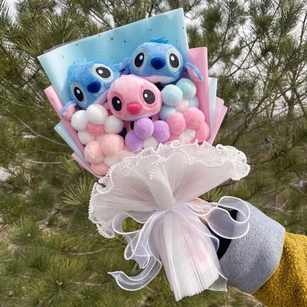 Disney Stitch Plush Bouquet – Super Soft Stuffed Doll Gift for Christmas, Birthday, Valentine & Graduation