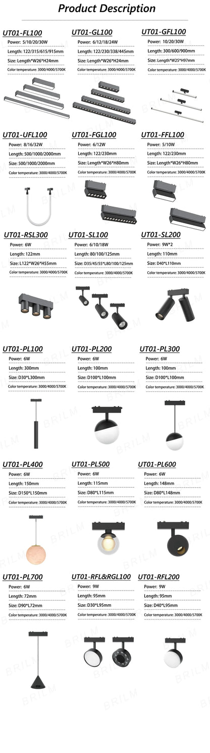Ultra-Thin 6mm Magnetic Track Light – Dimmable LED Spot Lamp with Smart Tuya Zigbee Gateway