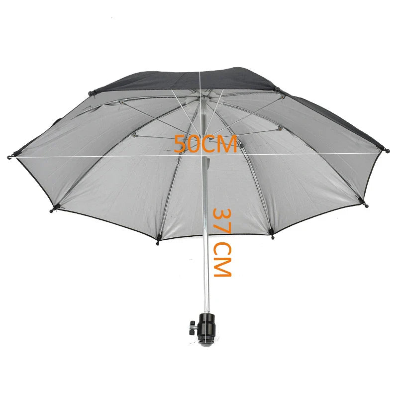 26/50cm DSLR Camera Umbrella – Black Sunshade & Rain Cover Holder for Photography