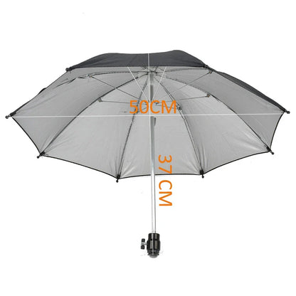 26/50cm DSLR Camera Umbrella – Black Sunshade & Rain Cover Holder for Photography