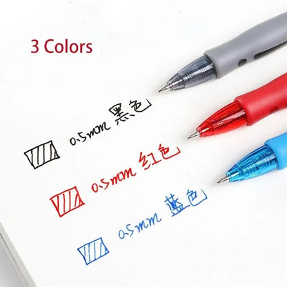 13/30pcs Retractable Gel Pen Set – Black, Red, Blue Ink Ballpoint Pens for Writing, Office, and School Stationery Supplies