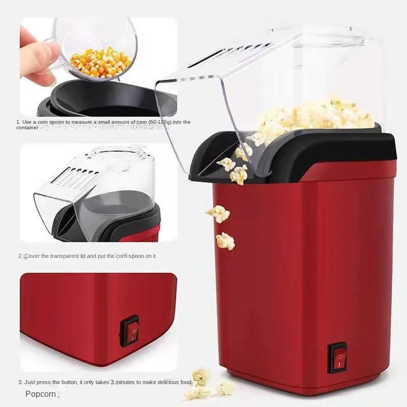 Mini Electric Popcorn Maker: Fully Automatic Household Appliance for Home Kitchen - Easy Popcorn Machine