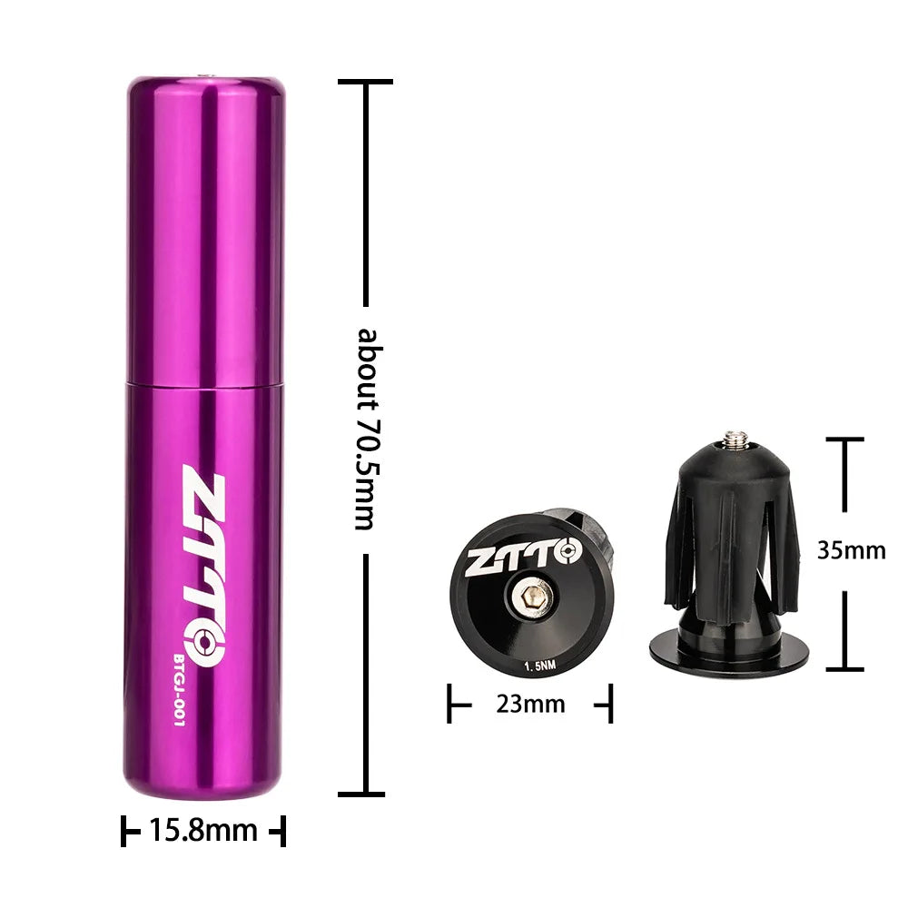 ZTTO Tubeless Bike Tire Repair Kit – Flat Puncture Plug Tool with Strips & Handlebar Storage for MTB & Road Bikes