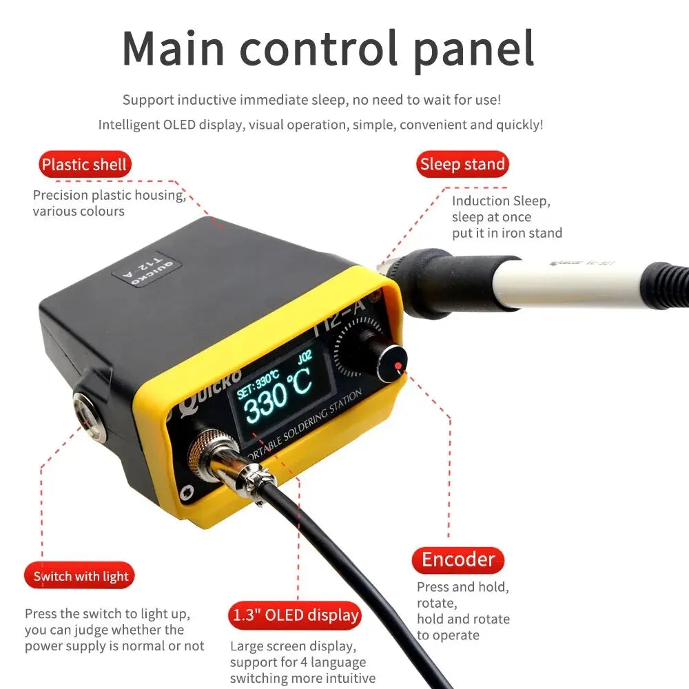 72W T12 Cordless Soldering Station – Compatible with Dewalt, Makita, Milwaukee, Worx 20V Max Li-ion Batteries, DIY Repair Tool