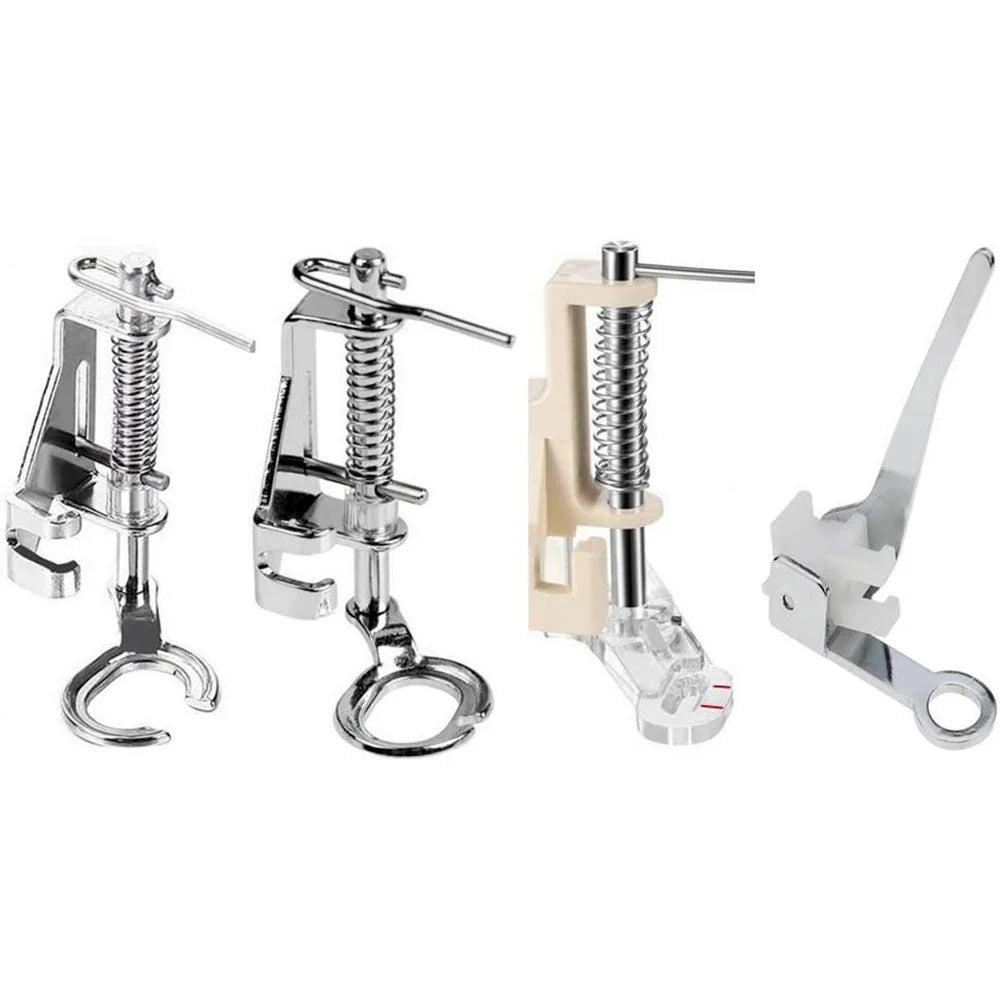4-Piece Free Motion Quilting Presser Foot Set - Low Shank Embroidery & Darning Feet for Sewing Machines