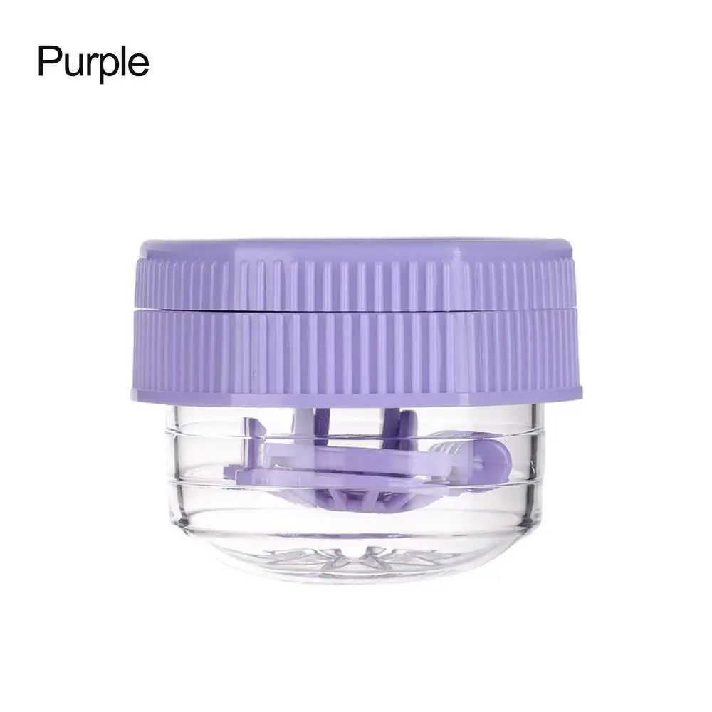 Portable Rotatable Contact Lens Cleaner Case – Manual Cleaning & Storage Container, Plastic Eyewear Accessories Holder for Travel