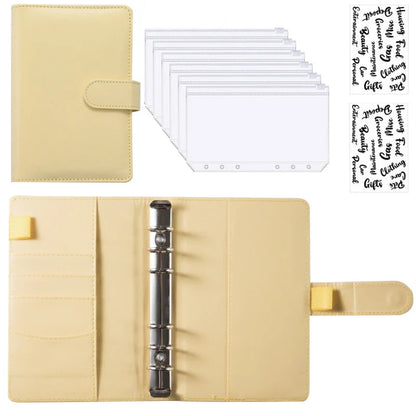 2024 A6 PU Leather Budget Binder Set – Cash Envelopes System with Binder Pockets for Money, Budget Saving & Bill Organizer
