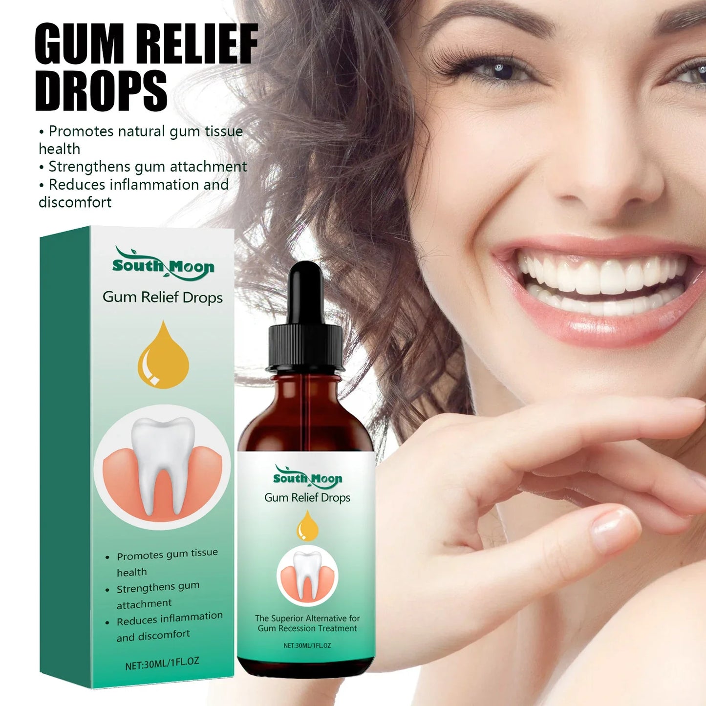 Oral Care Gum Repair Drops – Remove Yellow Stains & Support Periodontal Health