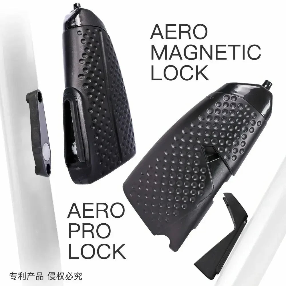 Aero Bicycle Water Bottle – PBA Free Squeeze Bottle for Road, MTB, Time Trial & Track Bikes with Magnetic Mounting Cage