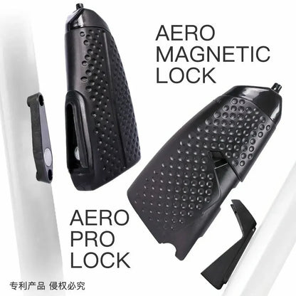 Aero Bicycle Water Bottle – PBA Free Squeeze Bottle for Road, MTB, Time Trial & Track Bikes with Magnetic Mounting Cage