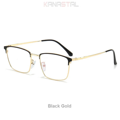 Prescription Titanium Eyeglasses - Blue Light Blocking Reading Glasses for Men & Women Myopia Optical Frames