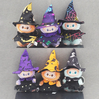 Labubu Halloween Cloak Dress with Hat — 10.5cm V4 The Monsters Pin for Love Series Doll Clothes & Accessories