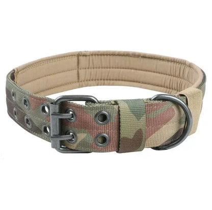 Adjustable Reflective Nylon Dog Collar – Heavy Duty Tactical Training Collar for German Shepherds