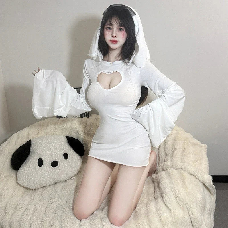 Ghost Girl Cosplay Costume - Women’s Ghost Princess Two-Piece Fishtail Halloween Skirt Set