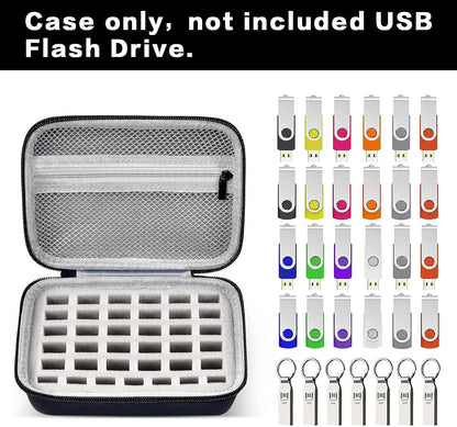 USB Flash Drive and SD Card Case - Memory Card Holder for SD, SDXC, SDHC, Thumb Drives, Electronic Accessories Organizer